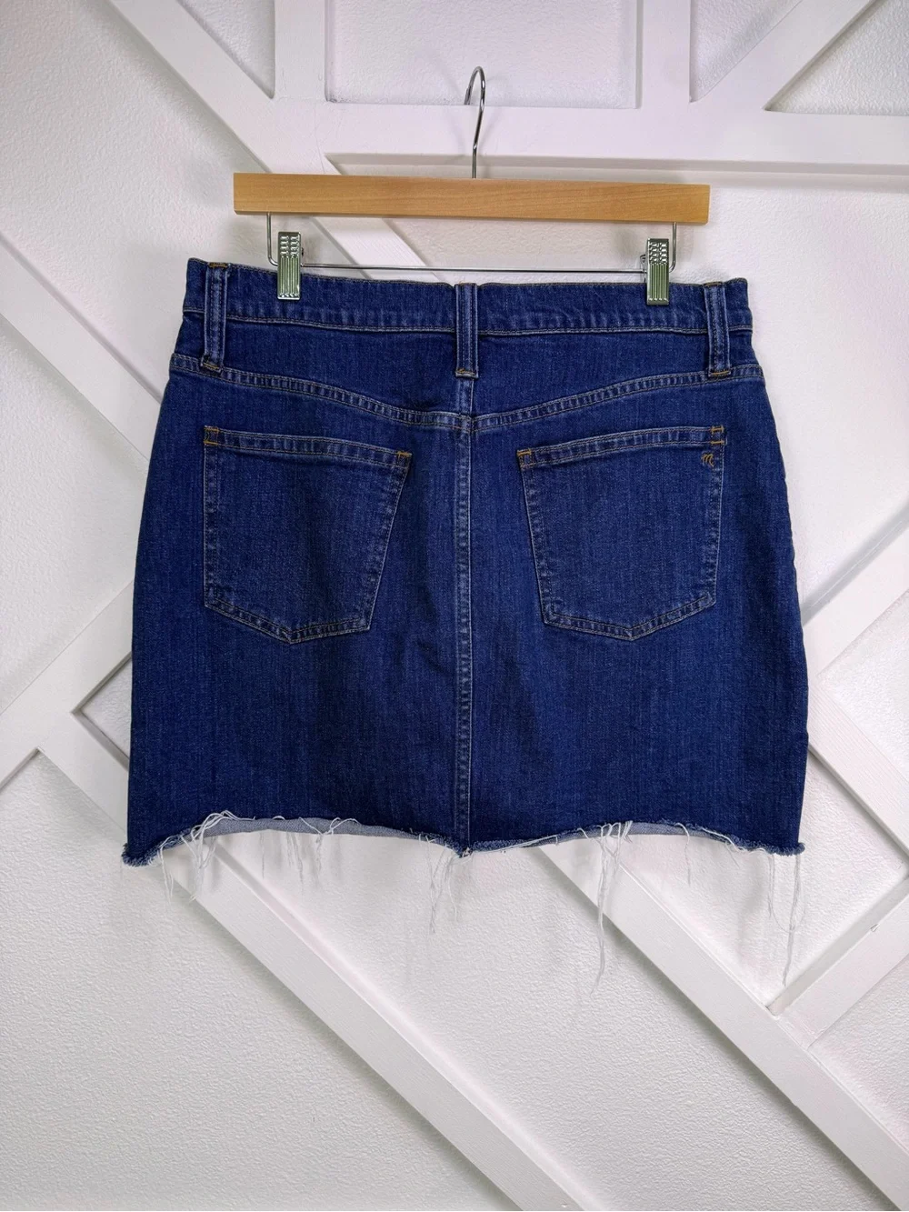 Madewell Stretch Denim Straight Mini Skirt: Step-Hem Edition Size 31